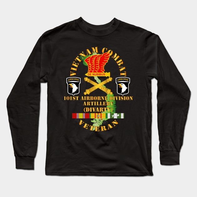 Vietnam Combat Veteran w 101st Airborne Div (DIVARTY) w DUI - VN SVC X 300 Long Sleeve T-Shirt by twix123844